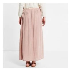 Ava Long Skirt - Woman Collection | Dusty Pink S007 -American Vintage Shop ava long skirt woman collection 1 3