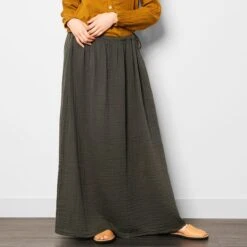 Ava Long Skirt - Woman Collection | Dark Grey S021 -American Vintage Shop ava long skirt woman collection 1 8