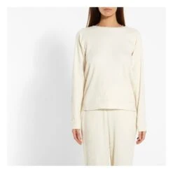Basic Ribbed Sweatshirt | Off White -American Vintage Shop basic ribbed sweatshirt 2
