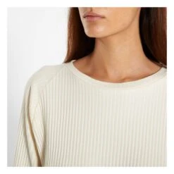 Basic Ribbed Sweatshirt | Off White -American Vintage Shop basic ribbed sweatshirt 4