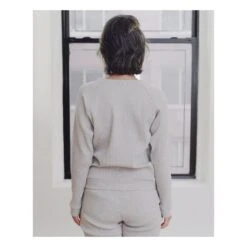 Basic Ribber Sweatshirt | Grey -American Vintage Shop basic ribber sweatshirt 4