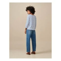 Bellerose Maow Stripe T-shirt - Women's Collection | Blue -American Vintage Shop maow stripe t shirt women s collection 1 7