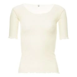 Pama Ribbed Cropped T-shirt | White