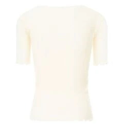 Pama Ribbed Cropped T-shirt | White -American Vintage Shop pama ribbed cropped t shirt 7
