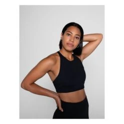 Girlfriend Collective Topanga Sports Bra | Black -American Vintage Shop topanga sports bra 4