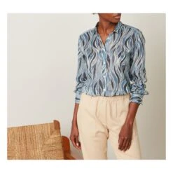 Hartford Printed Heart Shirt | Blue -American Vintage Shop unnamed file 1004