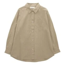 Edgar Organic Cotton Poplin Shirt | Beige