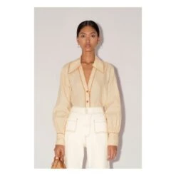 Celena Linen Shirt | Sand -American Vintage Shop unnamed file 1026