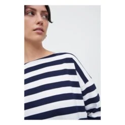 Breton Organic Cotton Shawl Neck Sweatshirt | Navy Blue -American Vintage Shop unnamed file 108