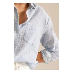 Anita Check Shirt | Light Blue -American Vintage Shop unnamed file 1091