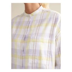 Bellerose Gorky Cotton And Linen Check Shirt - Women's Collection | Yellow -American Vintage Shop unnamed file 1134