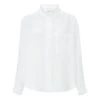 Finley Cotton Muslin Shirt | White