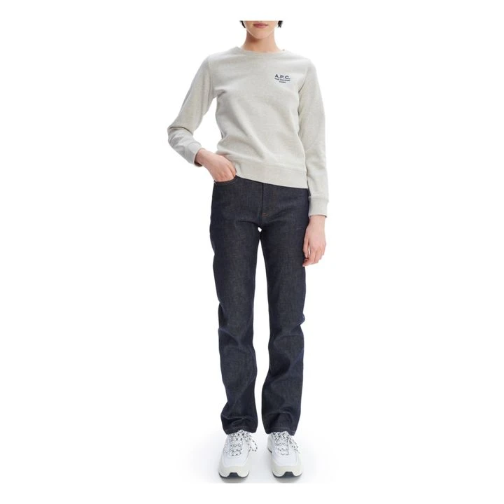 A.P.C. Skye Organic Cotton Sweatshirt | Heather White 2 A.P.C. Skye Organic Cotton Sweatshirt | Heather White - Image 2