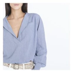 Pou Striped Shirt | Blue -American Vintage Shop unnamed file 1146