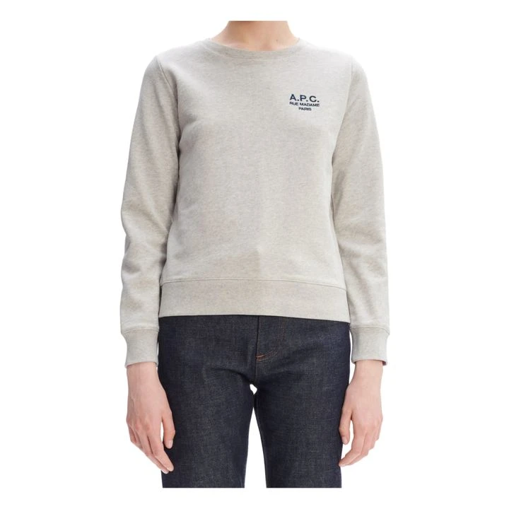 A.P.C. Skye Organic Cotton Sweatshirt | Heather White 3 A.P.C. Skye Organic Cotton Sweatshirt | Heather White - Image 3