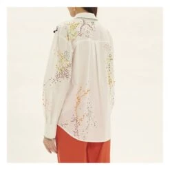 FORTE_FORTE Embroidered Cotton Poplin Shirt "Crazy Love" | White -American Vintage Shop unnamed file 1218