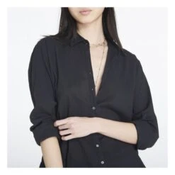 Beau Cotton Poplin Shirt | Black -American Vintage Shop unnamed file 1224