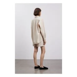 Edgar Organic Cotton Poplin Shirt | Sand -American Vintage Shop unnamed file 1251