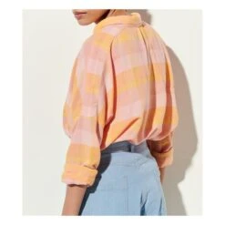 Delima Checked Shirt | Orange -American Vintage Shop unnamed file 1263