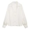 ANINE BING Mylah Silk Shirt | Ivory