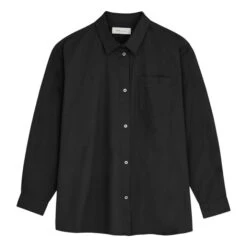 Edgar Organic Cotton Poplin Shirt | Black