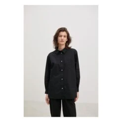 Edgar Organic Cotton Poplin Shirt | Black -American Vintage Shop unnamed file 1312