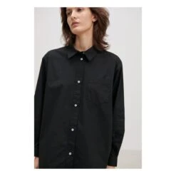Edgar Organic Cotton Poplin Shirt | Black -American Vintage Shop unnamed file 1314