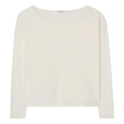 American Vintage Aksun Crew Neck Long Sleeve T-shirt | White