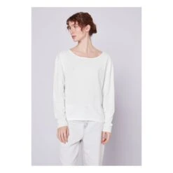 American Vintage Aksun Crew Neck Long Sleeve T-shirt | White -American Vintage Shop unnamed file 1362