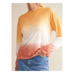 Bellerose Senia Tie-Dye Linen T-shirt - Women's Collection | Orange -American Vintage Shop unnamed file 1369