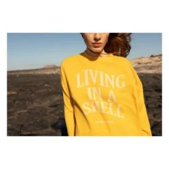 Bobo Choses Living In A Shell Organic Cotton Sweatshirt | Yellow -American Vintage Shop unnamed file 138