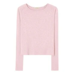 American Vintage Sonoma Long Sleeve Boat Neck T-Shirt | Candy Pink