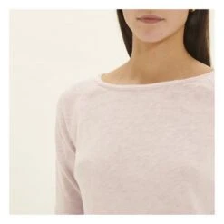 American Vintage Sonoma Long Sleeve Boat Neck T-Shirt | Candy Pink -American Vintage Shop unnamed file 1396