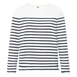 PETIT BATEAU Cyana Striped Jersey T-shirt - Women’s Collection | White