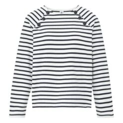 PETIT BATEAU Caby Striped Jersey T-shirt - Women’s Collection | White
