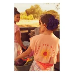 Marie Cotton And Linen T-Shirt | Pink -American Vintage Shop unnamed file 1488