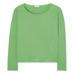 American Vintage Aksun Long Sleeve Crew Neck T-Shirt | Green