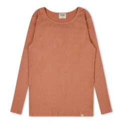Organic Cotton Ribbed T-Shirt | Terracotta