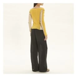 Organic Cotton Gauze Sun T-Shirt | Yellow -American Vintage Shop unnamed file 1515