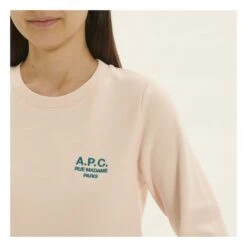A.P.C. Skye Organic Cotton Sweatshirt | Pale Pink -American Vintage Shop unnamed file 154