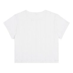 Baby Pointelle Organic Cotton T-shirt | White -American Vintage Shop unnamed file 1540