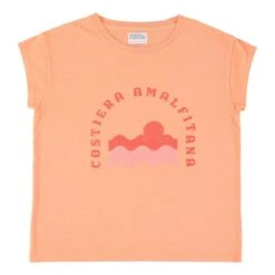 Louise Cotton And Linen T-Shirt | Coral