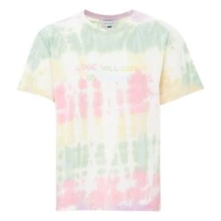 Tie And Dye Anguilla Organic Cotton T-shirt | Pale Yellow