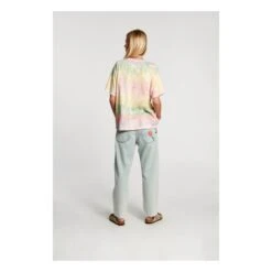 Tie And Dye Anguilla Organic Cotton T-shirt | Pale Yellow -American Vintage Shop unnamed file 1565