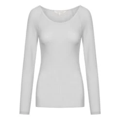 Celia Organic Cotton Pointelle T-shirt | Light Grey