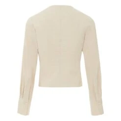 Linen V-Neck Top | Cream -American Vintage Shop unnamed file 1628