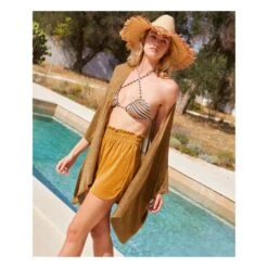 Momoni Divina Sparkly Ribbed Cardigan | Khaki -American Vintage Shop unnamed file 1659