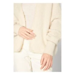 American Vintage East Alpaca Wool Shawl Collar Cardigan | Heather White -American Vintage Shop unnamed file 1692