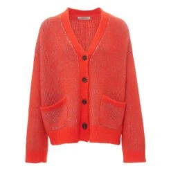 Emmerson Alpaca Wool Cardigan | Coral