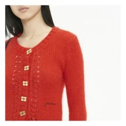 Ganni Cardigan Mohair | Red -American Vintage Shop unnamed file 1710